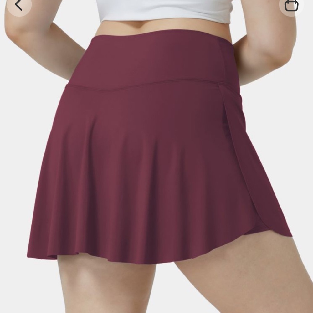 NWTB HALARA Maroon Everyday Cloudful Air Crossover Side pocket Skirt size 2X - Picture 3 of 6